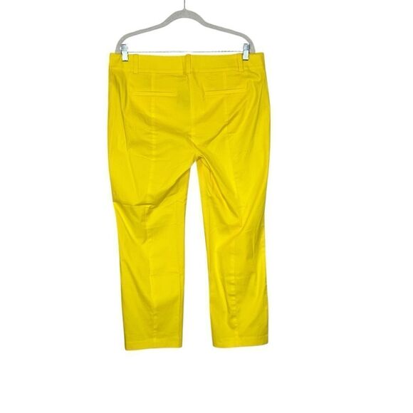 Ann Taylor The Carnegie Crop Pants in Yellow | Size 12 - Picture 4 of 10